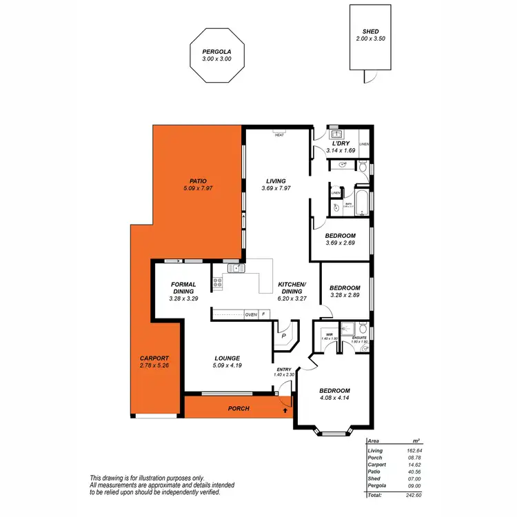 Floorplan of Homely house listing, 5 Ryandal Court, Hillbank SA 5112