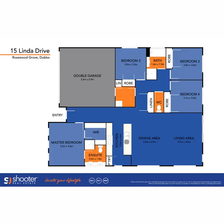 Floorplan of Homely house listing, 15 Linda Drive, Dubbo NSW 2830