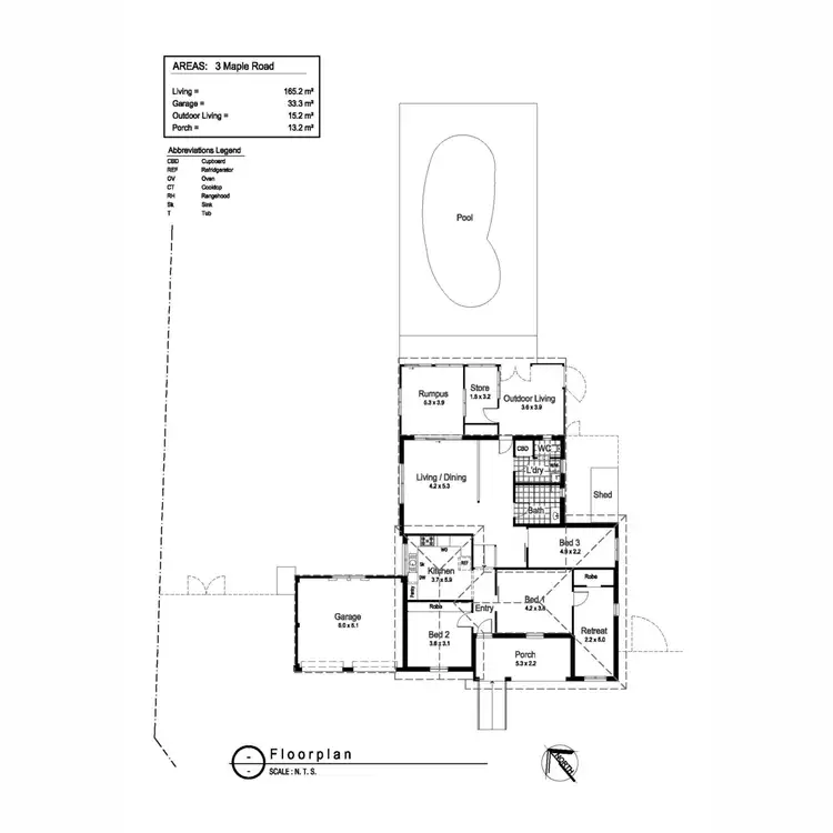 Floorplan of Homely rural property listing, 3 Maple Road, Lake Albert NSW 2650