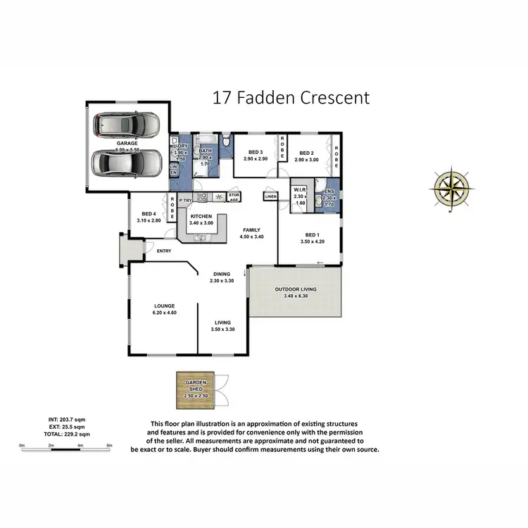 Floorplan of Homely house listing, 17 Fadden Crescent, Middle Ridge QLD 4350