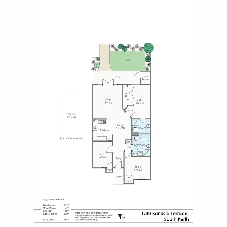 Floorplan of Homely apartment listing, 1/30 Banksia Terrace, South Perth WA 6151