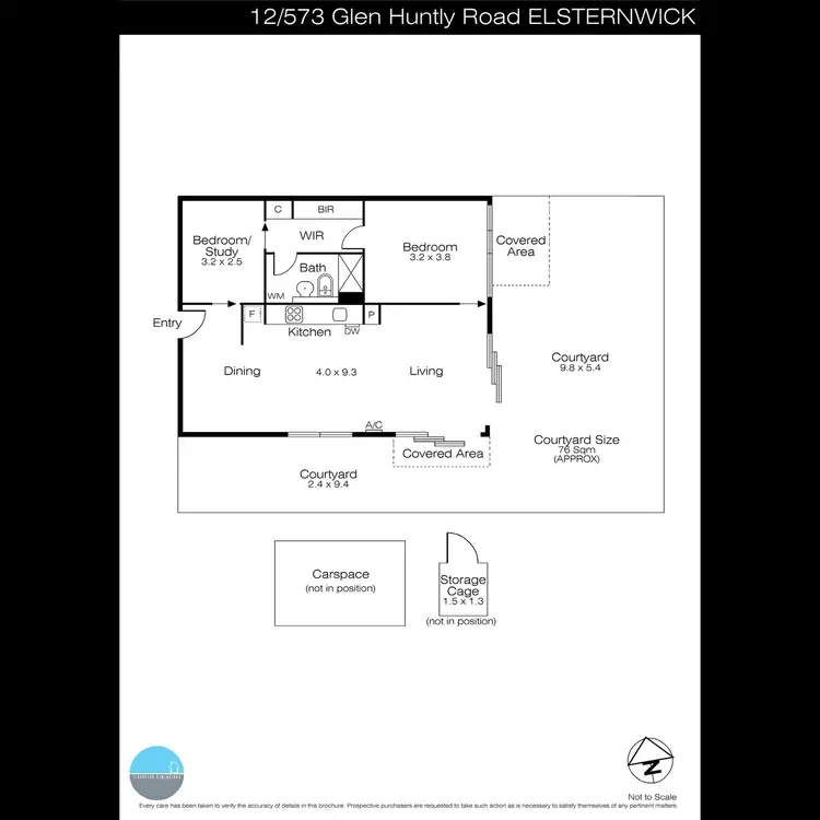 Floorplan of Homely apartment listing, 12/573 Glen Huntly Road, Elsternwick VIC 3185