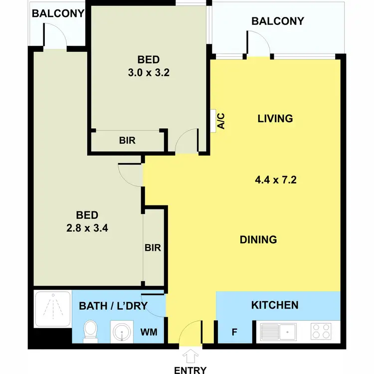 Floorplan of Homely apartment listing, 704/234-240 Barkly Street, Footscray VIC 3011