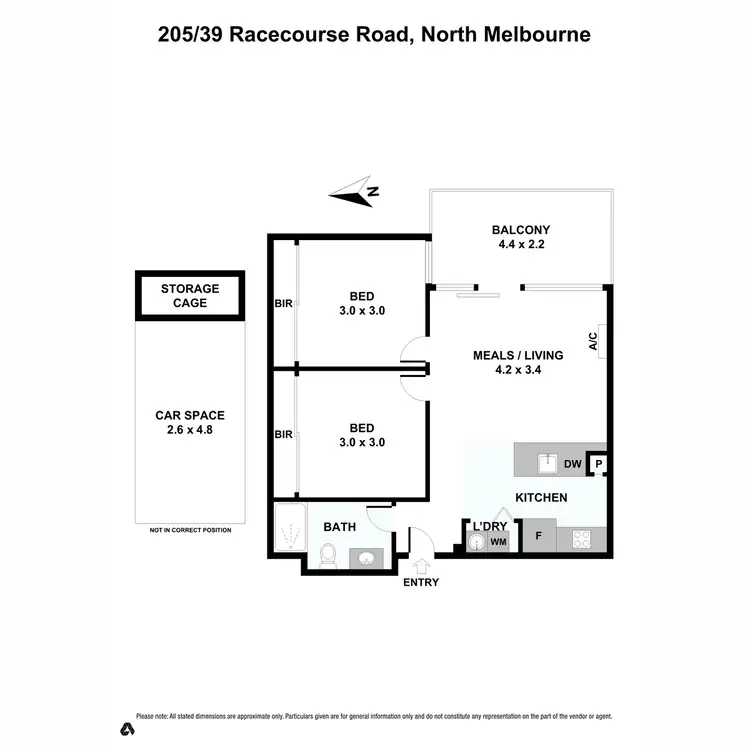 Floorplan of Homely apartment listing, 205/39 Racecourse Road, North Melbourne VIC 3051