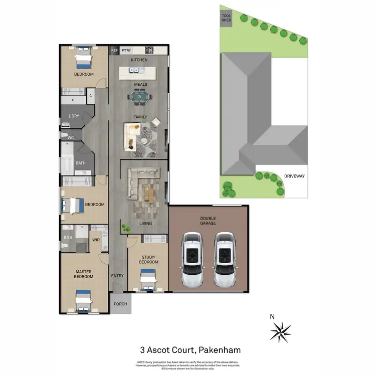 Floorplan of Homely house listing, 3 Ascot Court, Pakenham VIC 3810