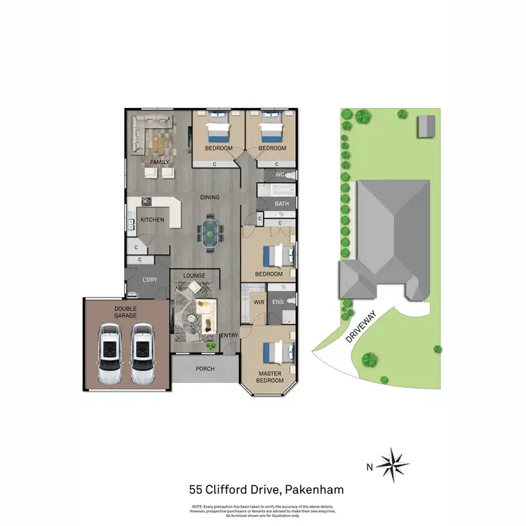 Floorplan of Homely house listing, 55 Clifford Drive, Pakenham VIC 3810