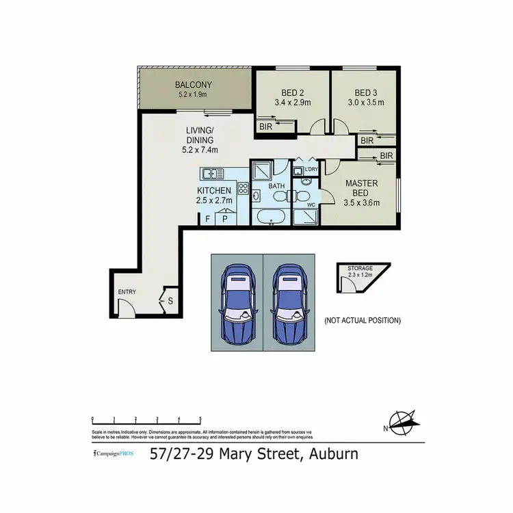 Floorplan of Homely apartment listing, 57/27-29 Mary Street, Auburn NSW 2144
