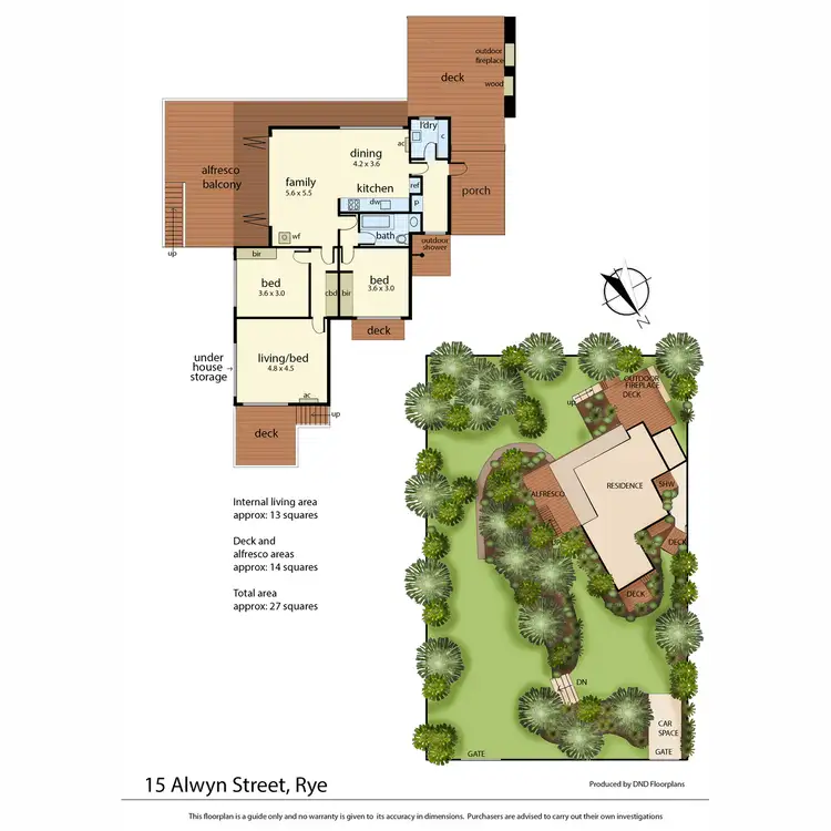 Floorplan of Homely house listing, 15 Alwyn Street, Rye VIC 3941