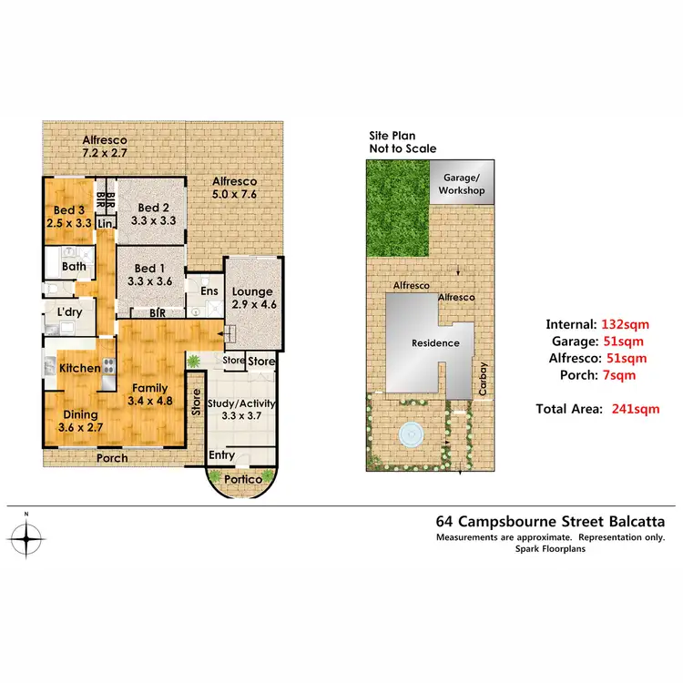 Floorplan of Homely house listing, 64 Campsbourne Street, Balcatta WA 6021