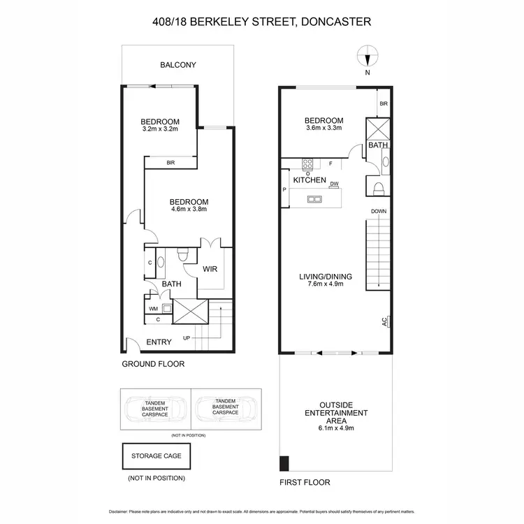 Floorplan of Homely apartment listing, 408/18 Berkeley Street, Doncaster VIC 3108