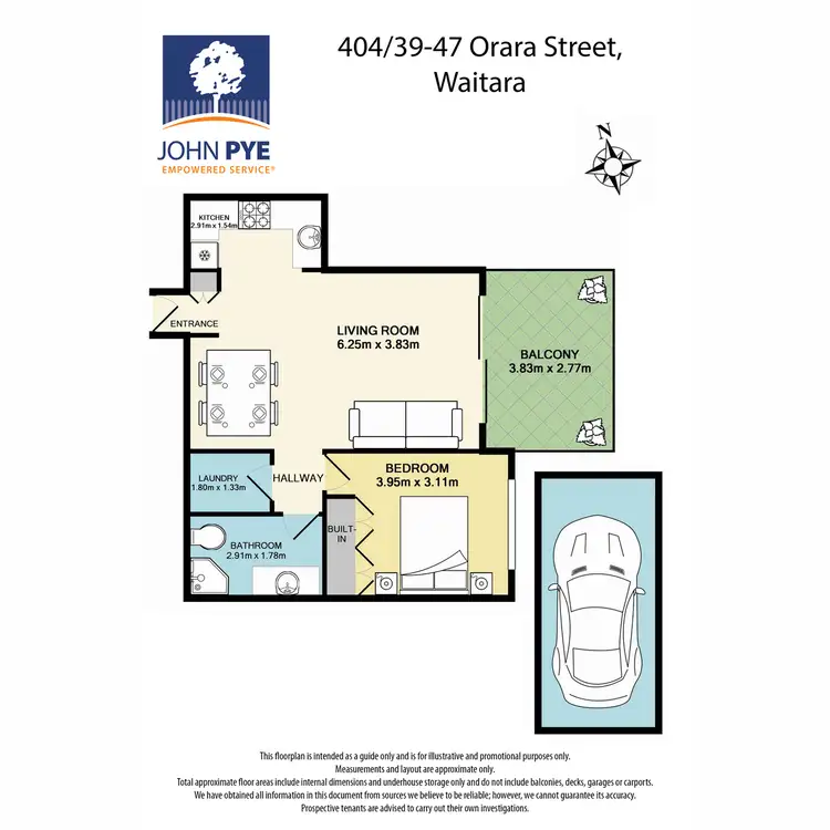 Floorplan of Homely apartment listing, 404/39-47 Orara Street, Waitara NSW 2077
