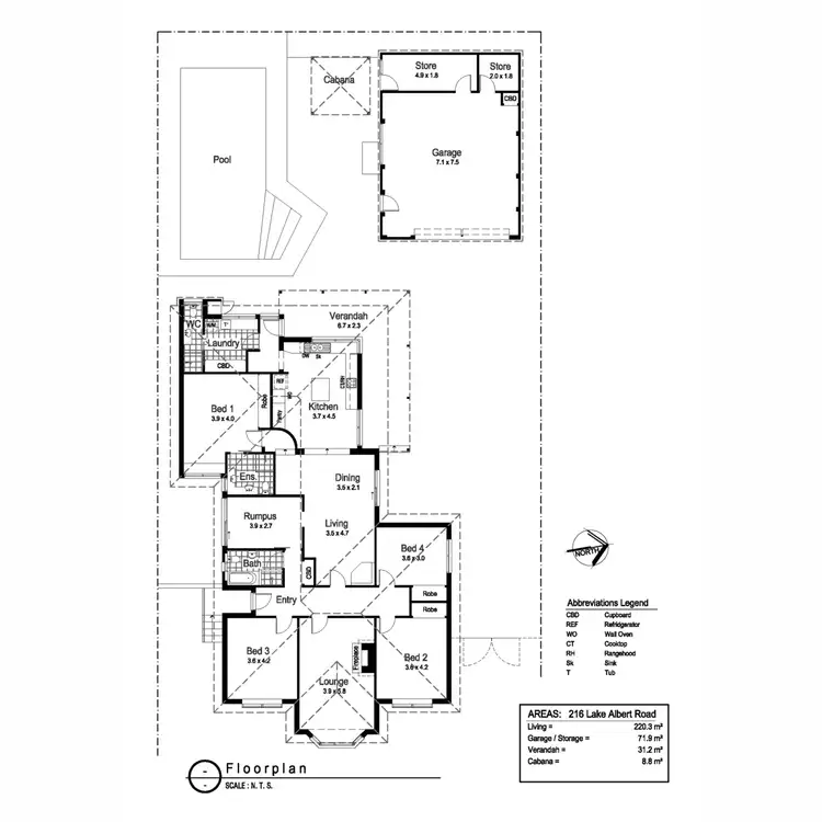 Floorplan of Homely house listing, 216 Lake Albert Road, Kooringal NSW 2650