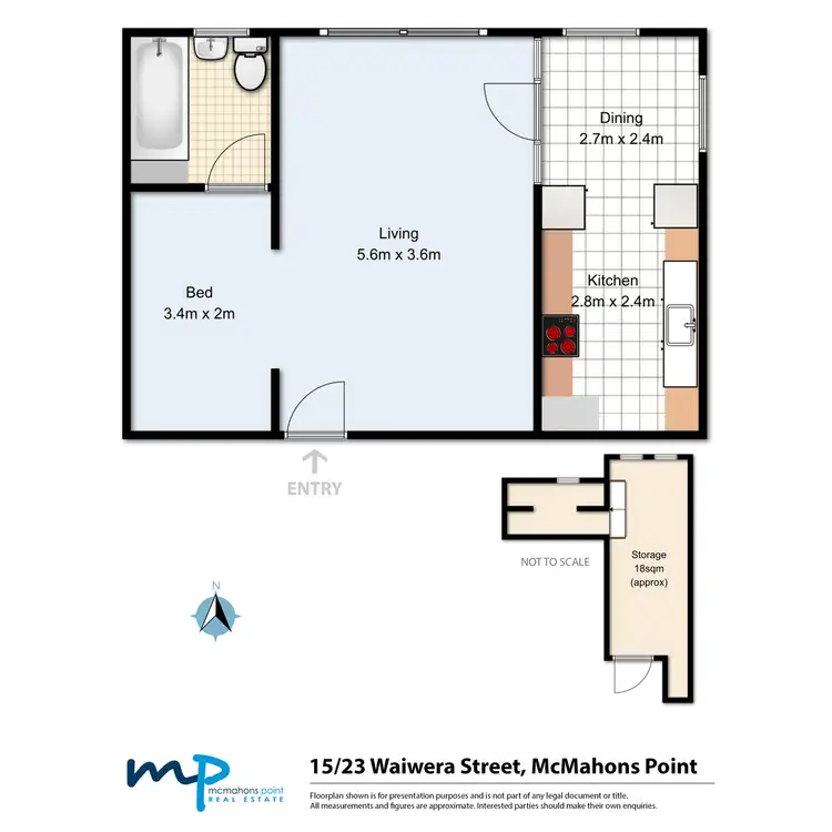 Floorplan of Homely apartment listing, 15/23 Waiwera Street, Mcmahons Point NSW 2060