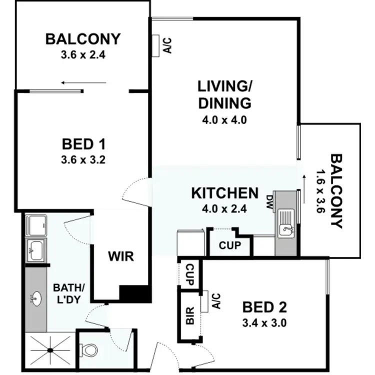 Floorplan of Homely apartment listing, 36/418 Murray Street, Perth WA 6000