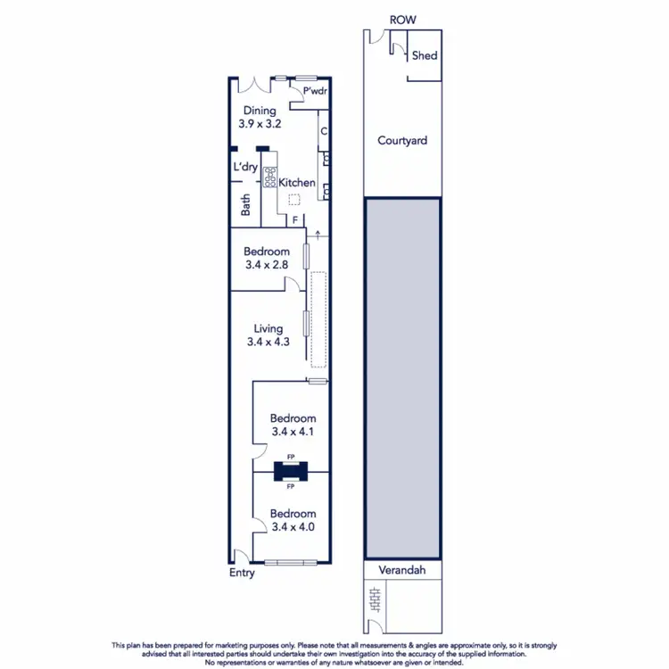 Floorplan of Homely house listing, 26 Tennyson Street, Kensington VIC 3031