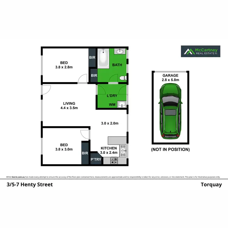 Floorplan of Homely unit listing, 3/5-7 Henty Street, Torquay VIC 3228