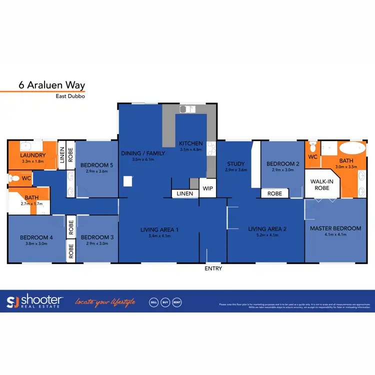 Floorplan of Homely house listing, 6 Araluen Way, Dubbo NSW 2830