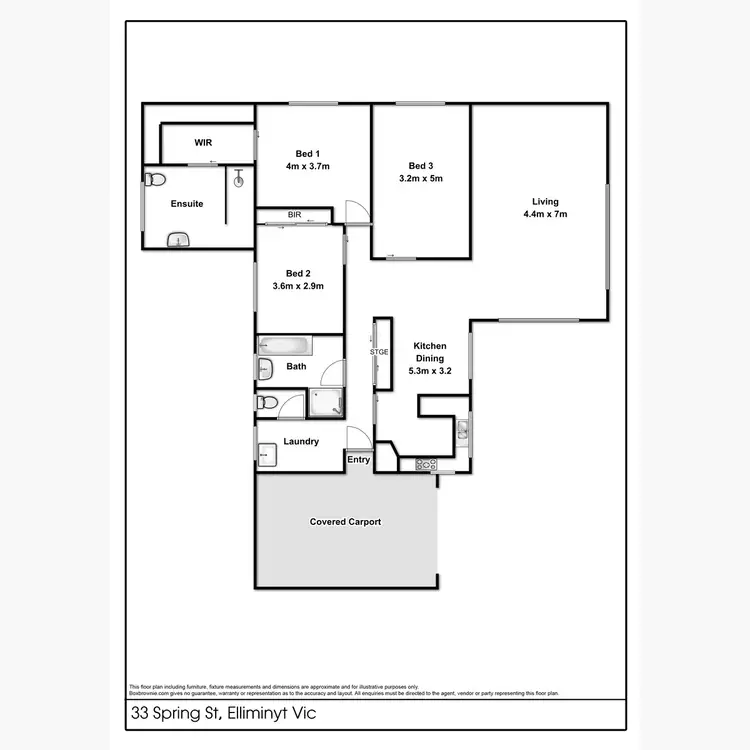 Floorplan of Homely house listing, 33 Spring Street, Elliminyt VIC 3250