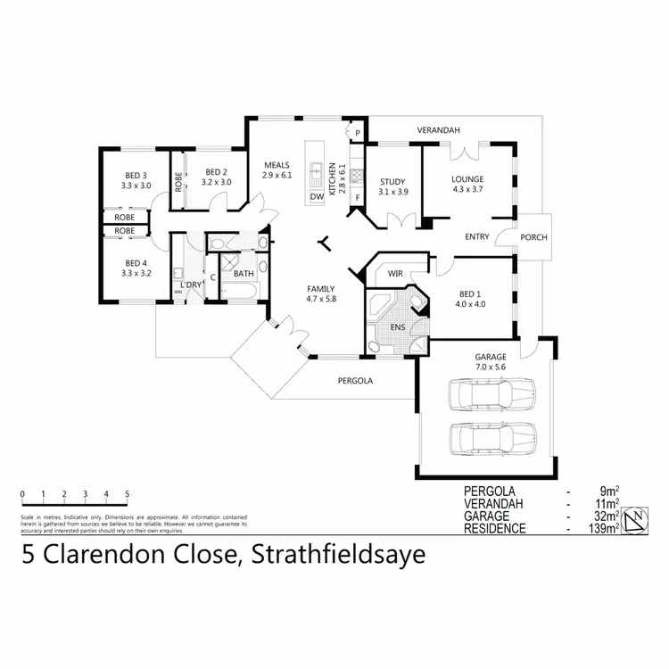 Floorplan of Homely house listing, 5 Clarendon Close, Strathfieldsaye VIC 3551