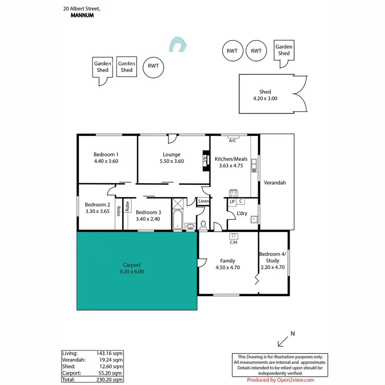 Floorplan of Homely house listing, 20 Albert Street, Mannum SA 5238
