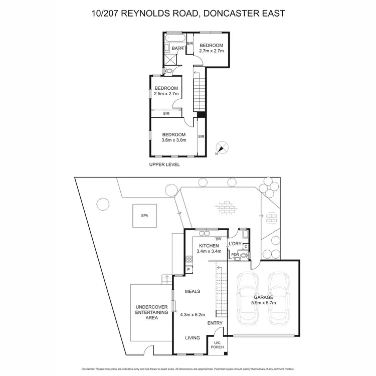 Floorplan of Homely townhouse listing, 10/207 Reynolds Road, Doncaster East VIC 3109