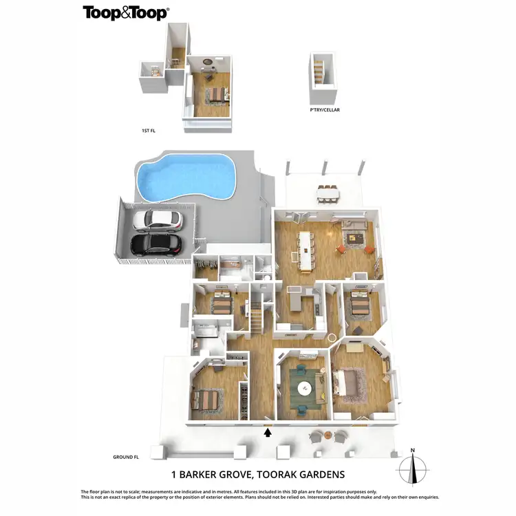 Floorplan of Homely house listing, 1 Barker Grove, Toorak Gardens SA 5065