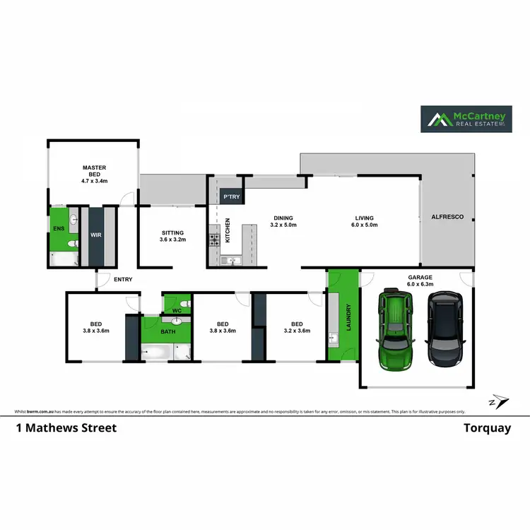 Floorplan of Homely house listing, 1 Mathews Street, Torquay VIC 3228