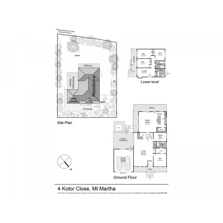 Floorplan of Homely house listing, 4 Kotor Close, Mount Martha VIC 3934