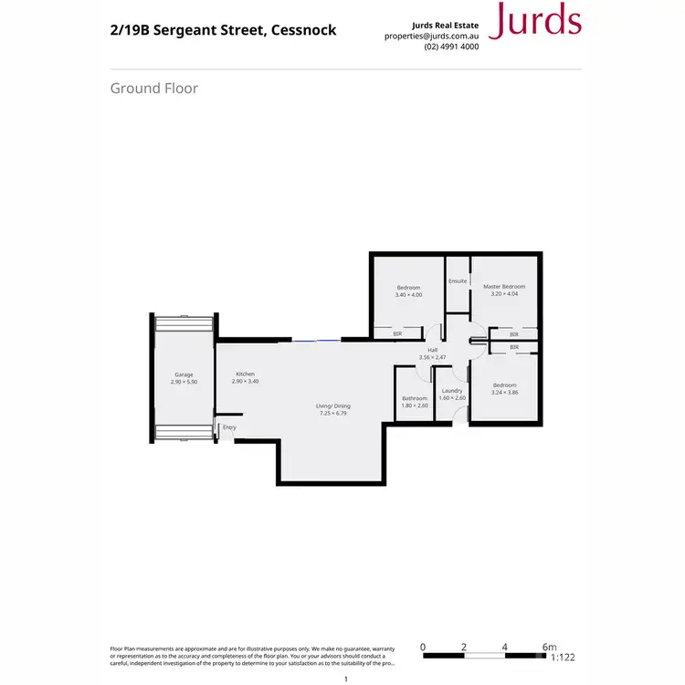 Floorplan of Homely unit listing, 1/19B Sergeant Street, Cessnock NSW 2325