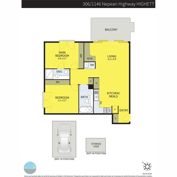Floorplan of Homely apartment listing, 306/1146 Nepean Highway, Highett VIC 3190