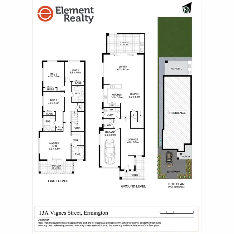 Floorplan of Homely semi-detached listing, 13A Vignes Street, Ermington NSW 2115