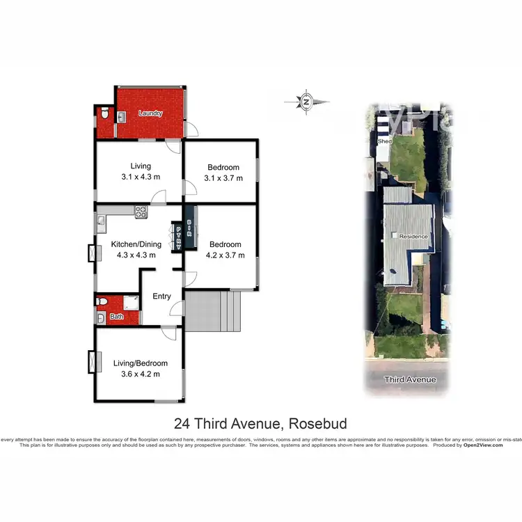 Floorplan of Homely house listing, 24 Third Avenue, Rosebud VIC 3939