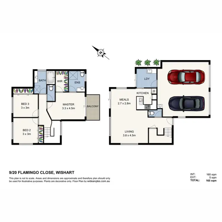 Floorplan of Homely townhouse listing, 9/20 Flamingo Close, Wishart QLD 4122