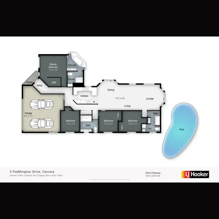 Floorplan of Homely house listing, 3 Paddington Drive, Carrara QLD 4211