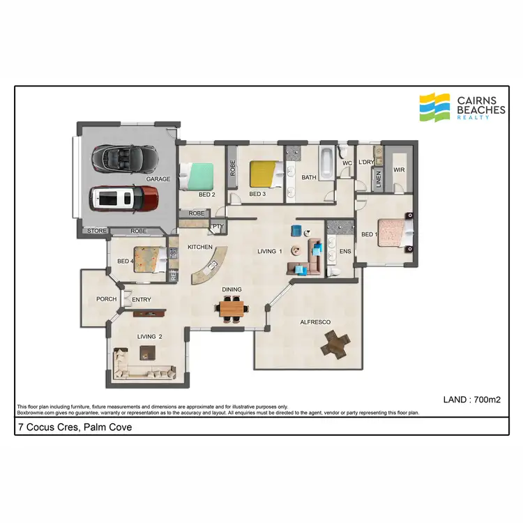 Floorplan of Homely house listing, 7 Cocus Crescent, Palm Cove QLD 4879