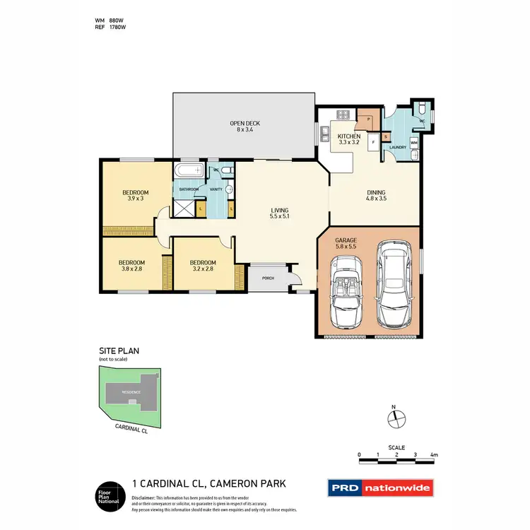 Floorplan of Homely house listing, 1 Cardinal Close, Cameron Park NSW 2285