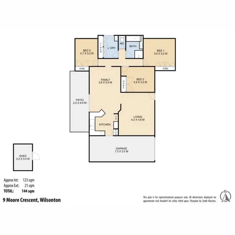 Floorplan of Homely house listing, 9 Moore Crescent, Wilsonton QLD 4350