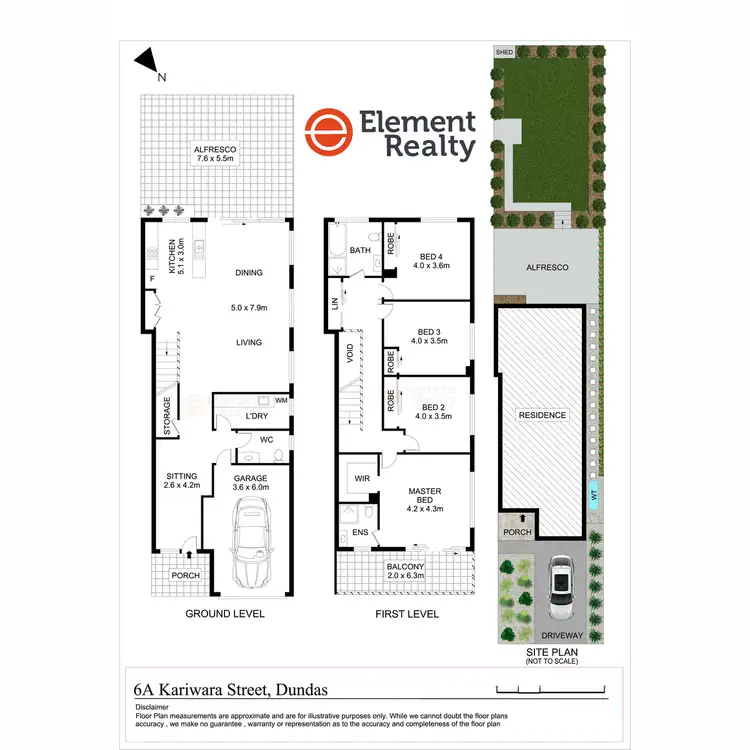 Floorplan of Homely semi-detached listing, 6A Kariwara Street, Dundas NSW 2117