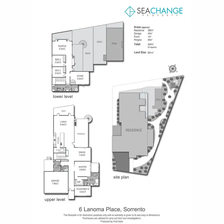 Floorplan of Homely house listing, 6 Lanoma Place, Sorrento VIC 3943