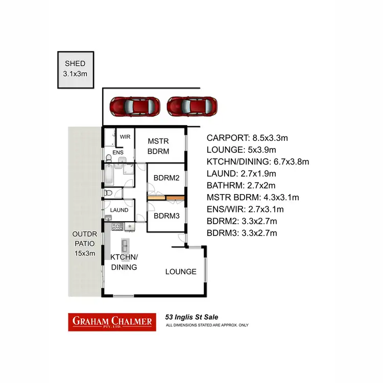 Floorplan of Homely house listing, 53 Inglis Street, Sale VIC 3850