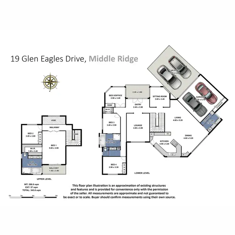 Floorplan of Homely house listing, 19 Glen Eagles Drive, Middle Ridge QLD 4350
