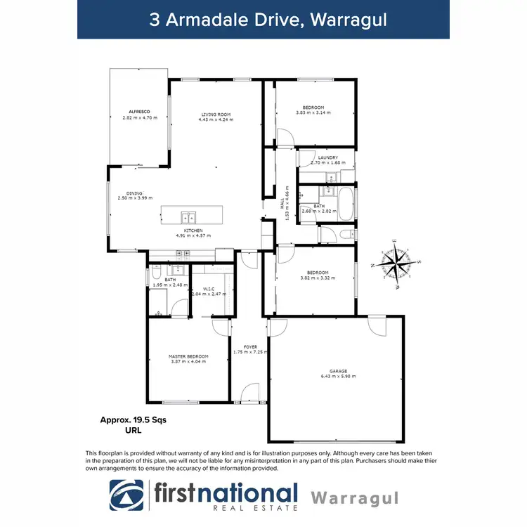 Floorplan of Homely house listing, 3 Armadale Drive, Warragul VIC 3820