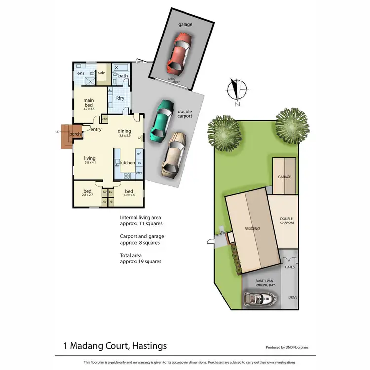 Floorplan of Homely house listing, 1 Madang Court, Hastings VIC 3915
