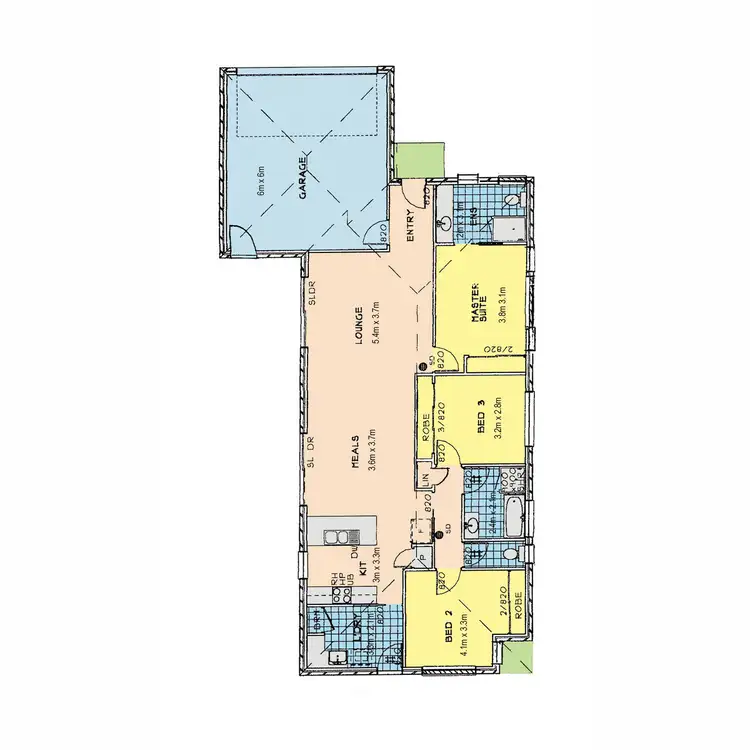 Floorplan of Homely unit listing, 1/135 Market Street, Sale VIC 3850
