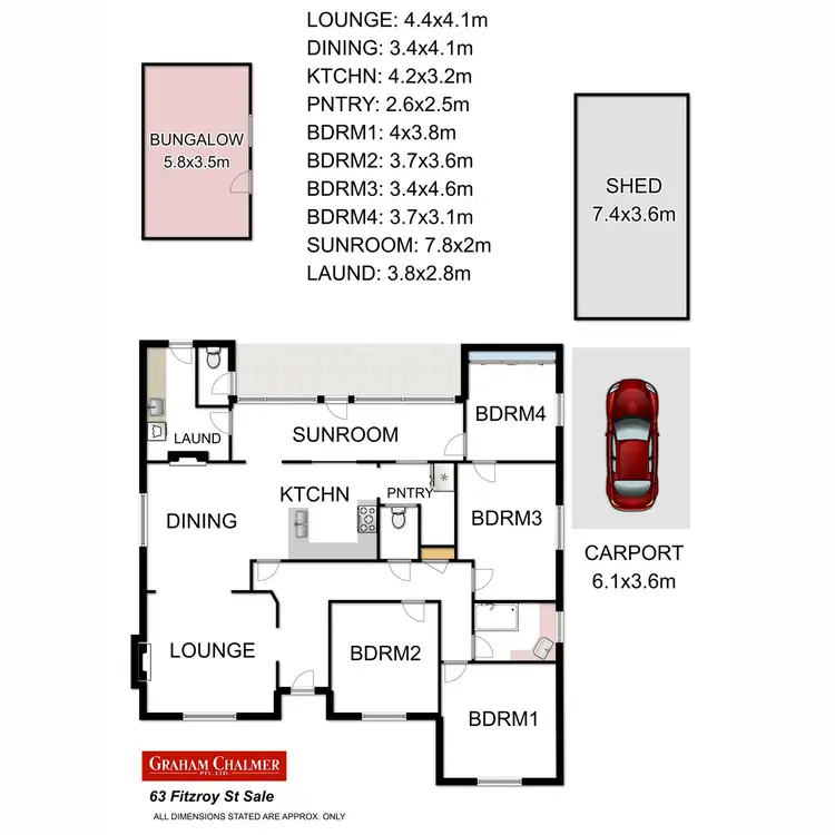 Floorplan of Homely house listing, 63 Fitzroy Street, Sale VIC 3850