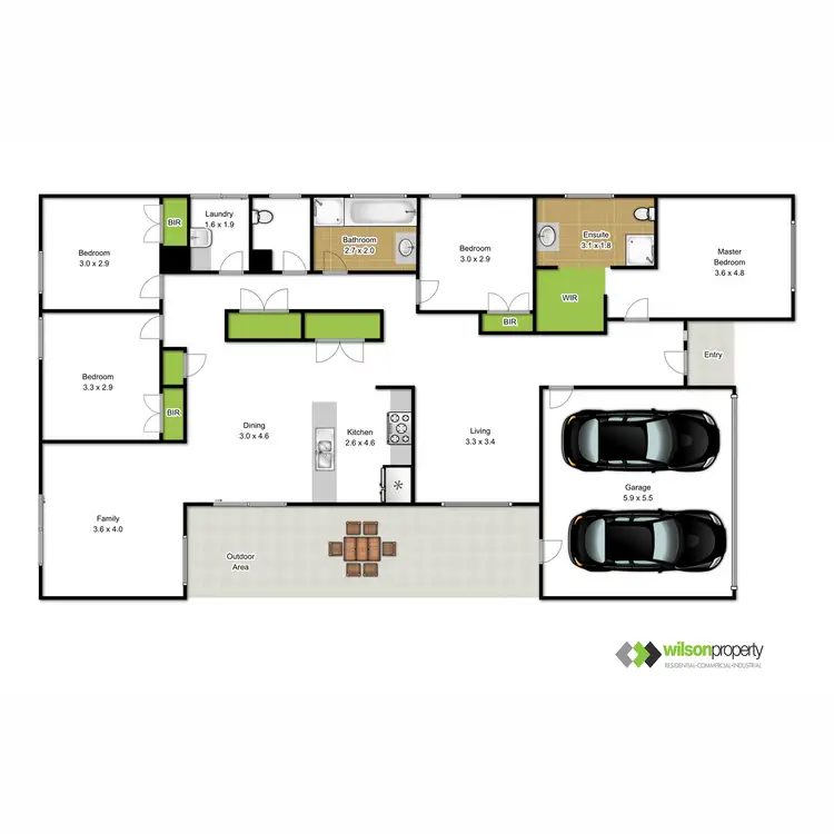 Floorplan of Homely house listing, 5 Hereford Boulevard, Traralgon VIC 3844
