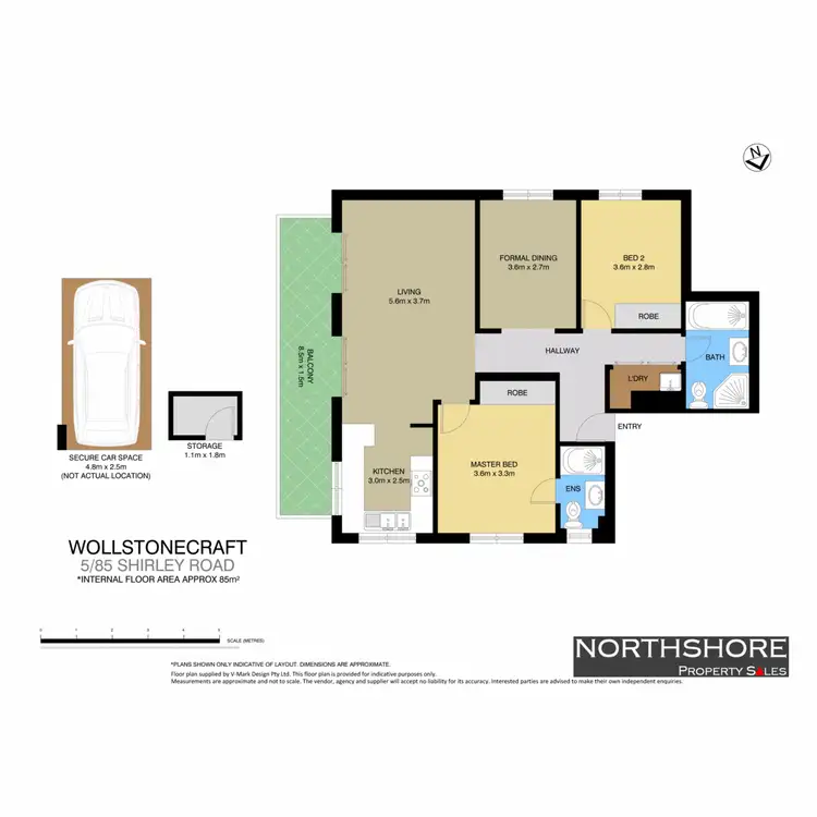 Floorplan of Homely apartment listing, 5/85 Shirley Road, Wollstonecraft NSW 2065
