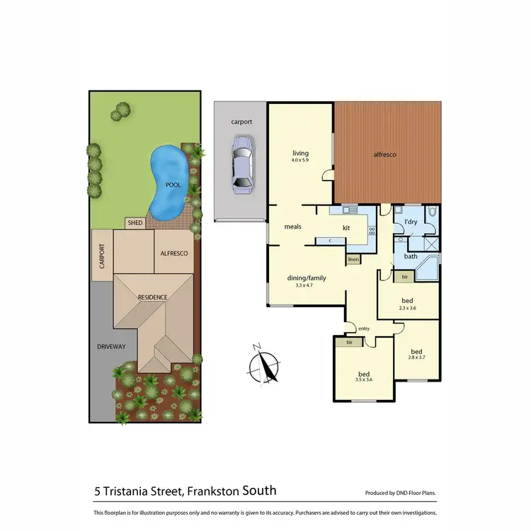 Floorplan of Homely house listing, 5 Tristania Street, Frankston South VIC 3199