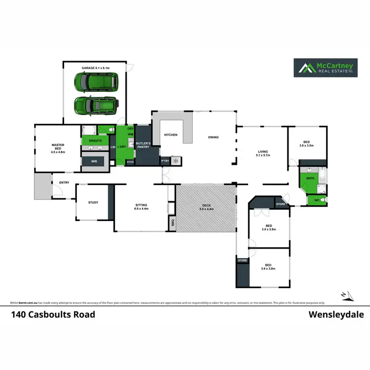 Floorplan of Homely rural property listing, 140 Casboults Road, Wensleydale VIC 3241
