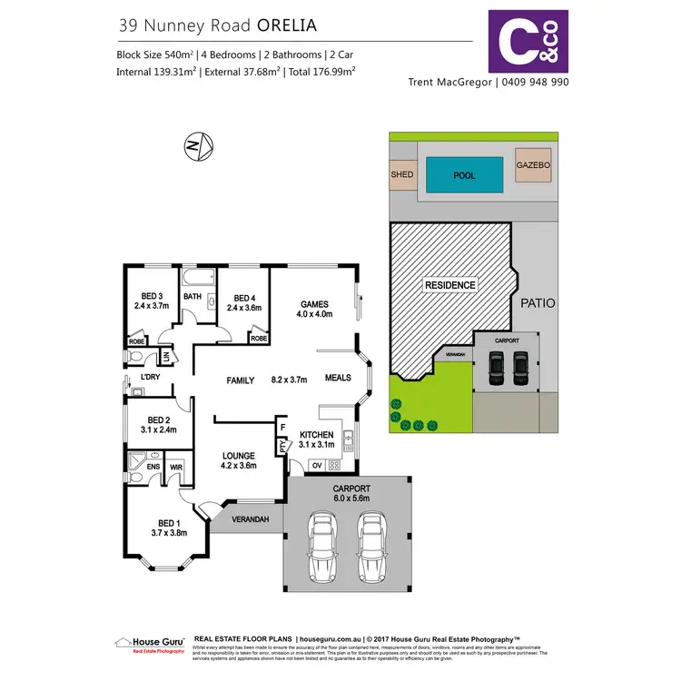 Floorplan of Homely house listing, 39 Nunney Road, Orelia WA 6167
